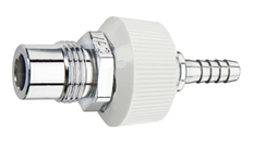 DISS BODY ADAPTER with HT  Vac to 1/4" Barb Medical Gas Fitting, DISS, 1220, Vacuum, Suction, medical hose adapter